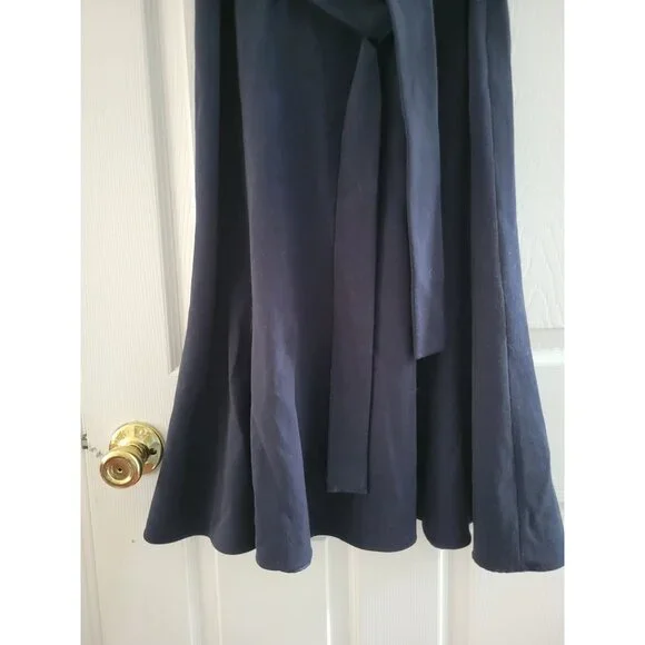 M.M. Lafleur Navy Blue Isabella Dress size Medium Collared V neck Career Office - Picture 6 of 8